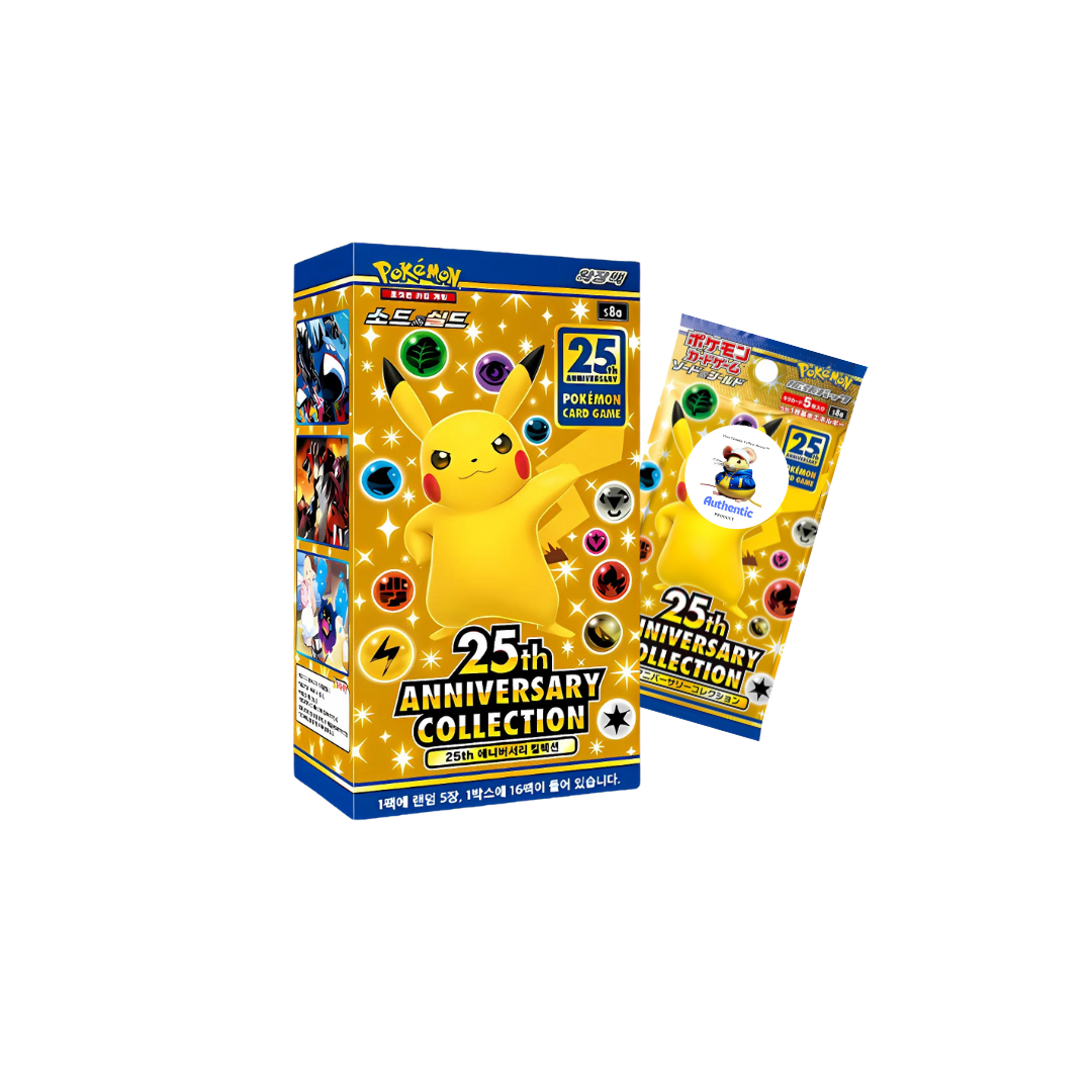 Korean Celebrations Pokémon Booster Box | 16 x Korean 25th Anniversary Collection Pokemon Booster Box | 16 x Pokemon 25th Anniversary Card Packs | Pokemon TCG Pack | TCYM Authenticated |