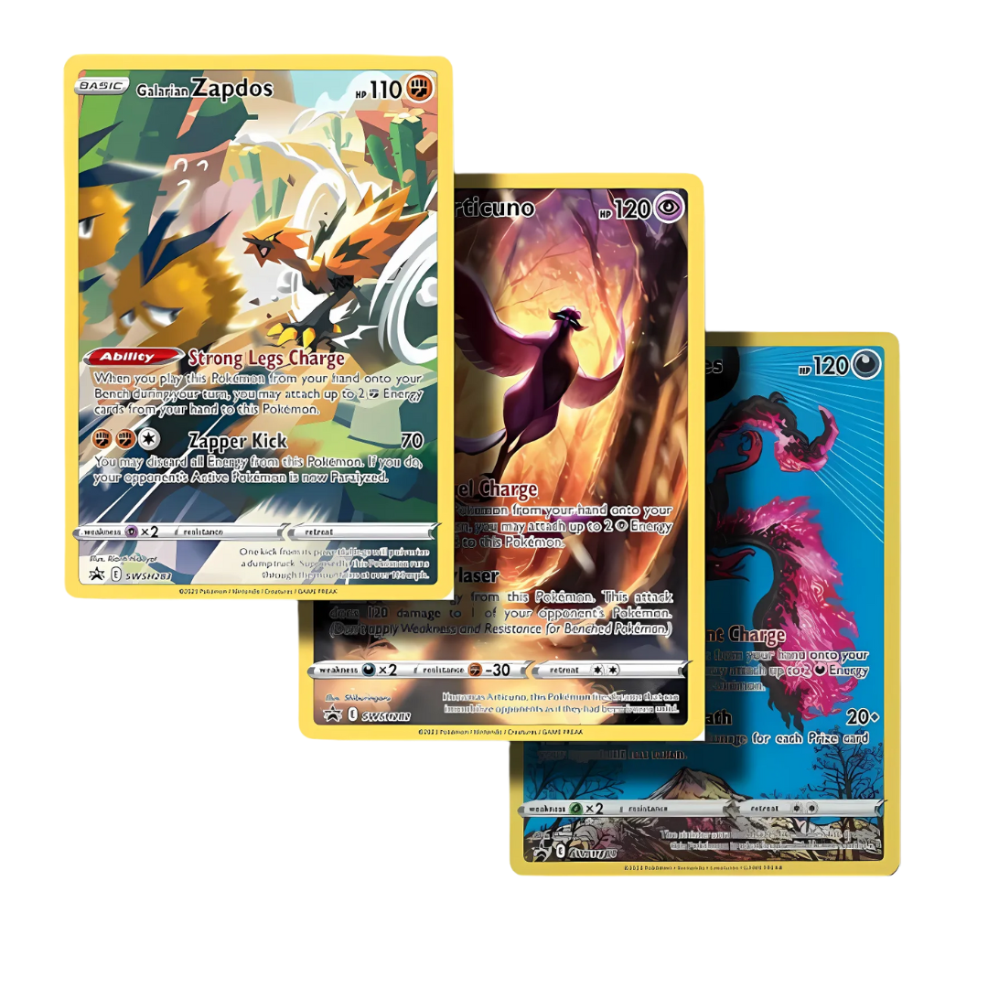 Pokémon Cards: Bundle of 5 Rare Pokemon Cards including V or VMAX, EX, GX, Full Art, Illustration Rare, Trainer Gallery Pokemon Cards stored in a That Chunky Yellow Mouse ™ Gift Pouch