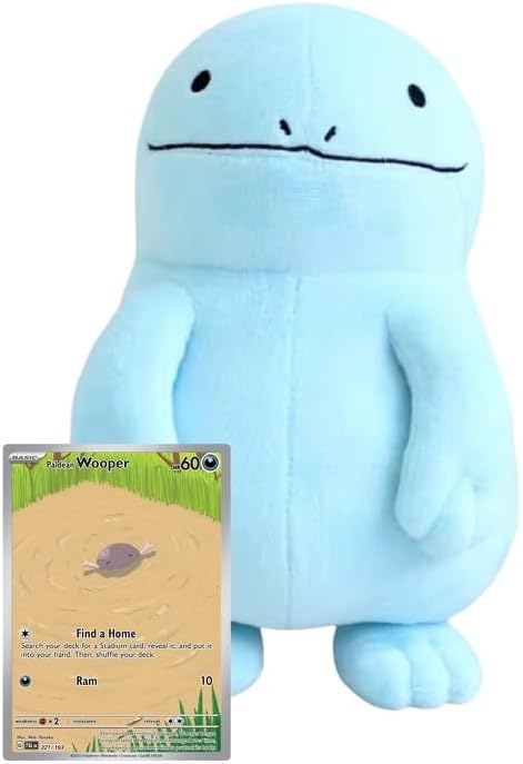 Pokemon Quagsire Toy + Card Bundle
