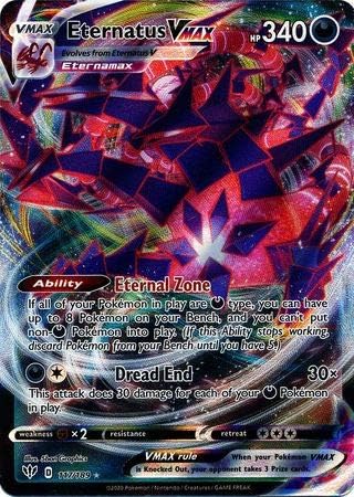 Pokemon Single Card ETERNATUS VMAX 117/189 DARKNESS ABLAZE