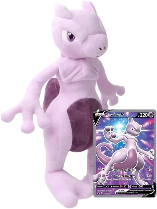 Pokemon Mewtwo Toy and Card Bundle