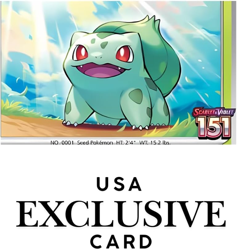 Pokemon 151 USA Exclusive Pokémon Card | Stamped for Best Buy Bulbasaur | Reverse Holo Pokemon Card | Pokémon 151 Card Collector
