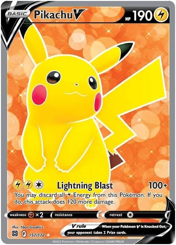 Pikachu V - 157/172 - Full Art Ultra Rare - Sword & Shield: Brilliant Stars