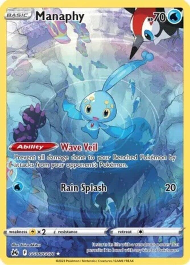 Pokemon - Manaphy GG06/GG70 - Crown Zenith - Galarian Gallery - Holo Rare Card