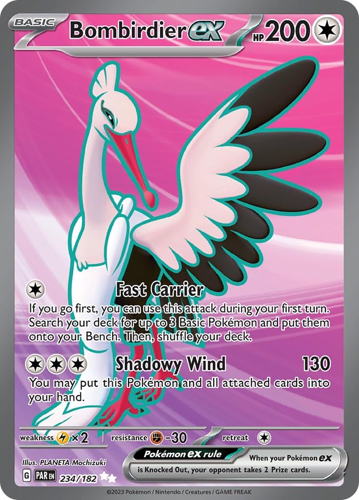 Pokemon - Bombirdier 234/182 - Paradox Rift - Full Art - Ultra Rare - Single Card