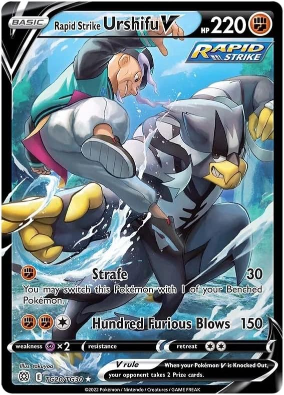 Pokémon Rapid Strike Urshifu V - TG20/TG30 - Character Rare - Sword & Shield: Brilliant Stars - Trading Card