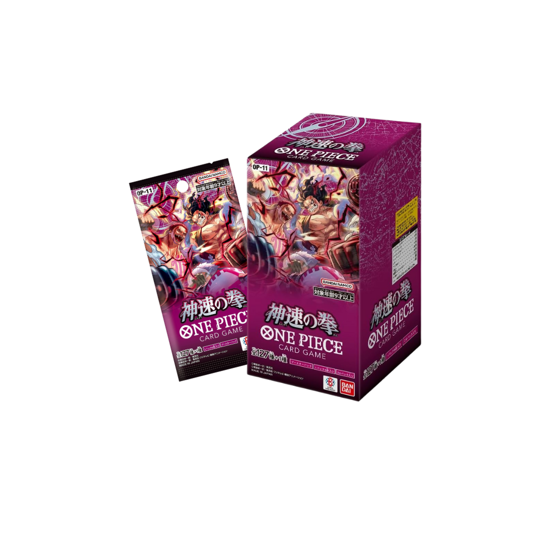 Japanese One Piece OP11 ┃ A FIST OF DIVINE SPEED ┃ Triple Booster Pack or Booster Box Options ┃ TCYM Authenticated ┃ Onepiece Trading Card Game from Japan ┃ (3 x Booster Packs)