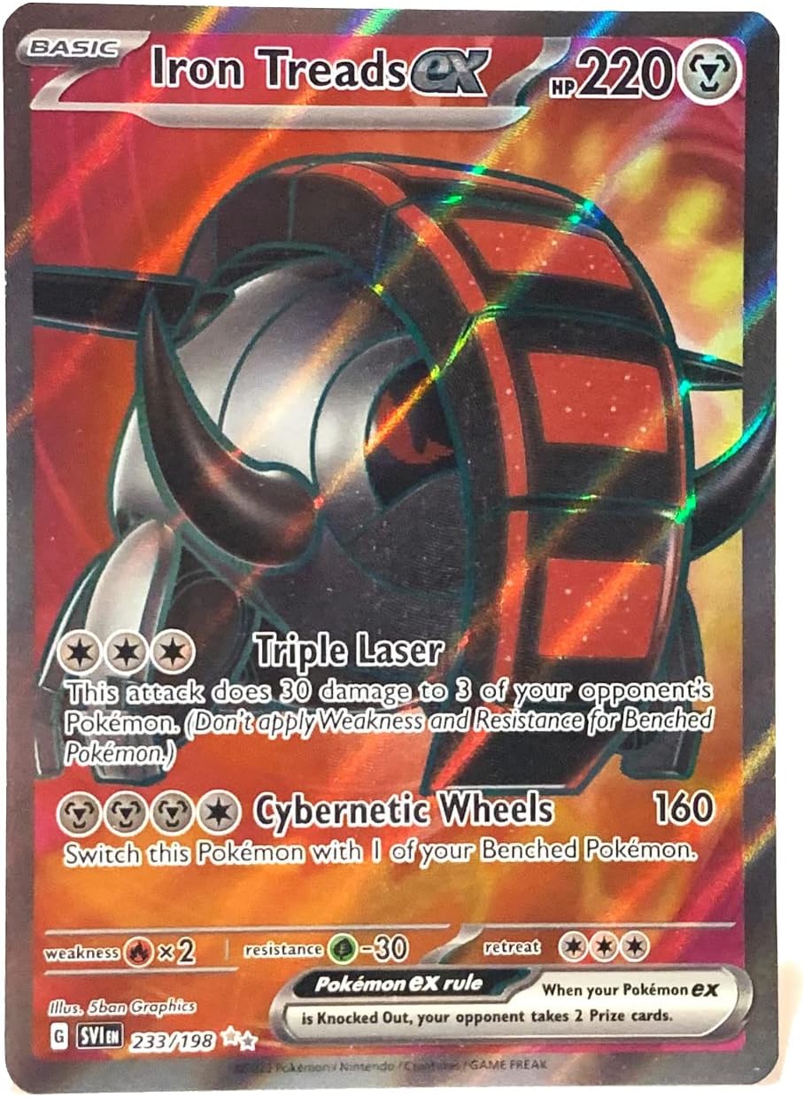 Pokemon - Iron Treads ex 233/198 - Scarlet & Violet - Ultra Rare - Holo Full Art