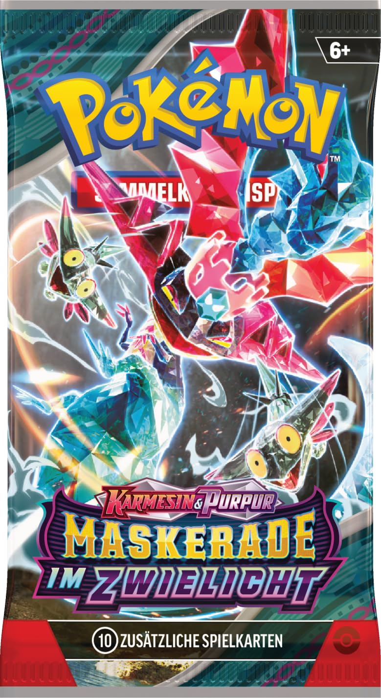 Pokémon - Trading Card Game: Crimson & Purple Booster Bundle - Twilight Masquerade (6 Booster Packs)