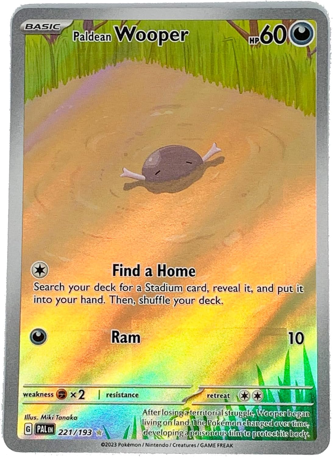 Pokemon - Paldean Wooper 221/193 - Paldea Evolved - Illustration Rare - Alternate Art Card