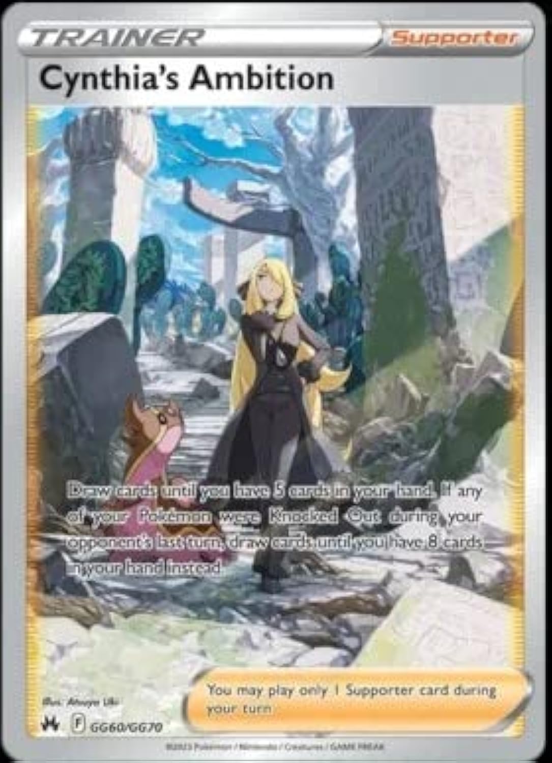 Pokemon - Cynthia's Ambition GG60/GG70 - Crown Zenith - Galarian Gallery - Ultra Rare - Full Art