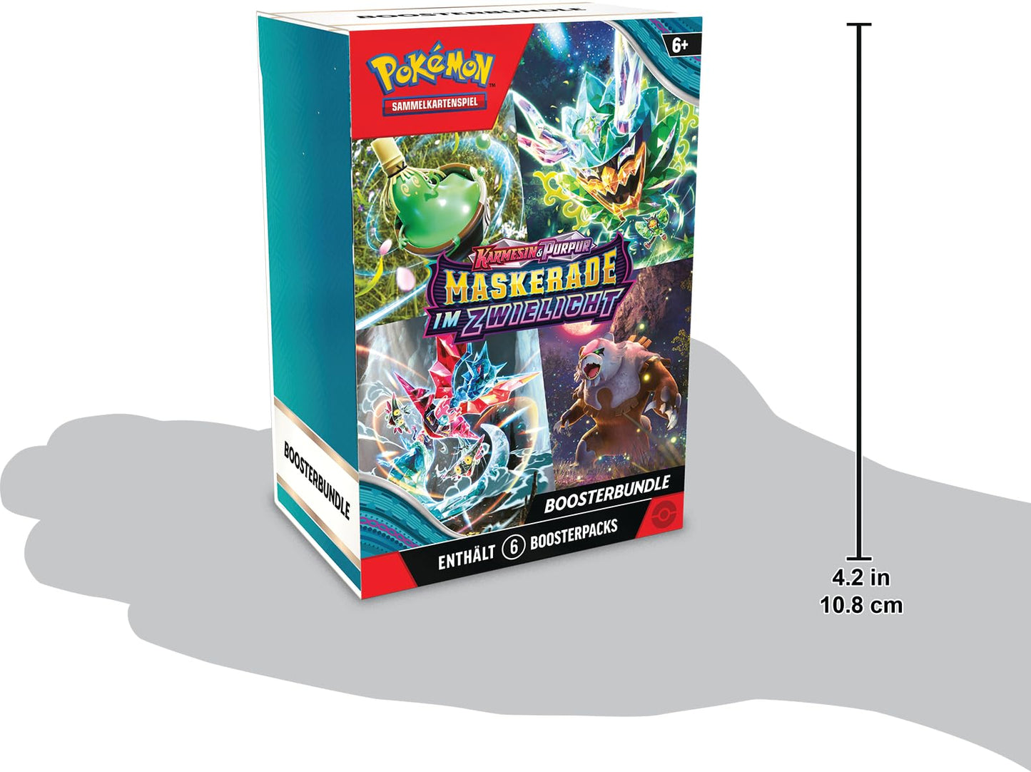 Pokémon - Trading Card Game: Crimson & Purple Booster Bundle - Twilight Masquerade (6 Booster Packs)