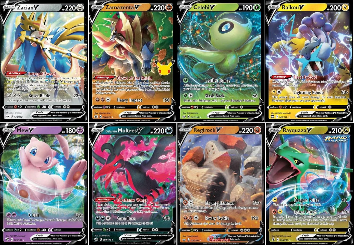 Pokemon 5 Special Card Lot - Legendary & Mythical Ultra Rare Pack