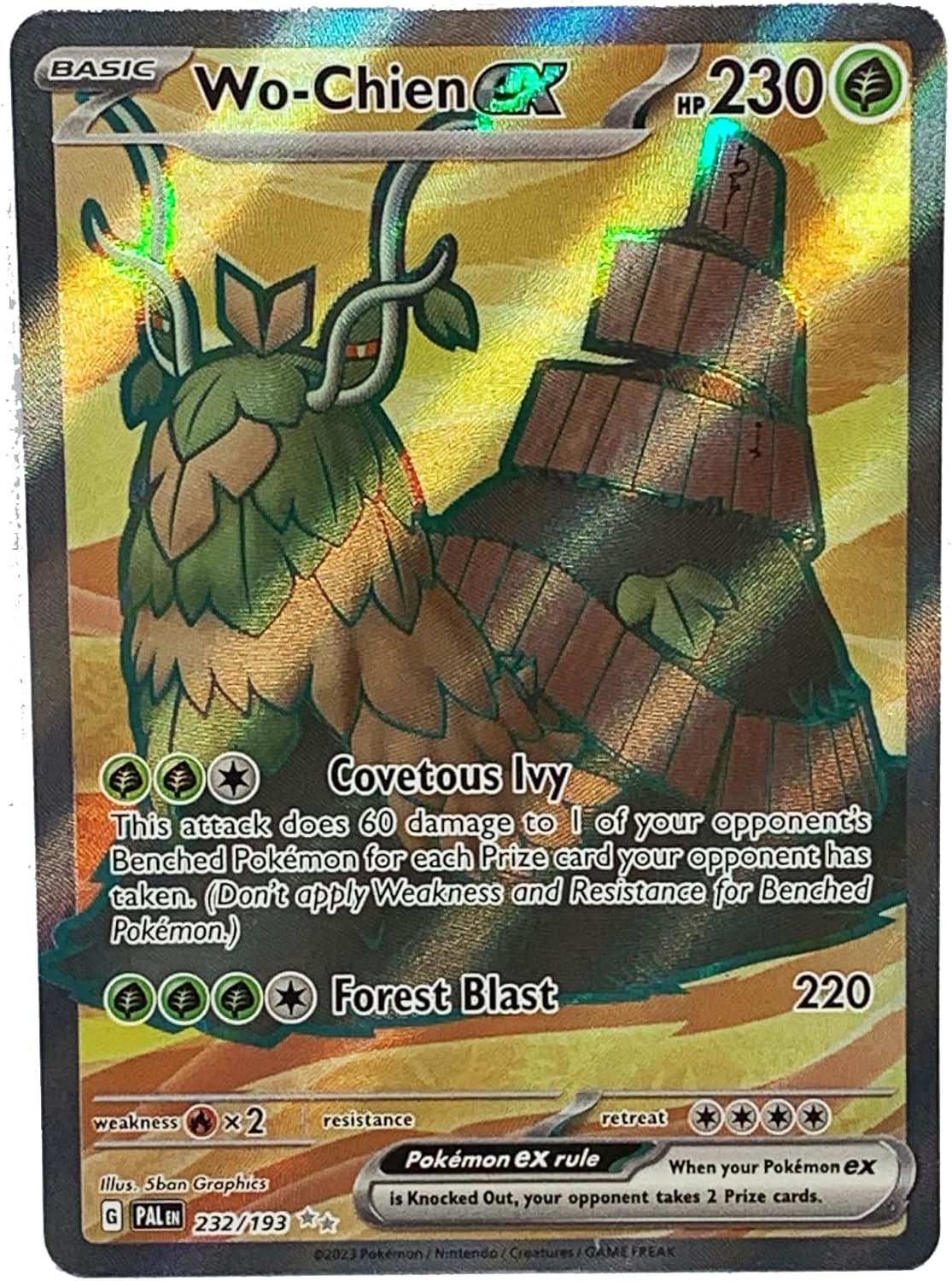 Pokemon - Wo Chien ex 232/193 - Paldea Evolved - Full Art Ultra Rare Card