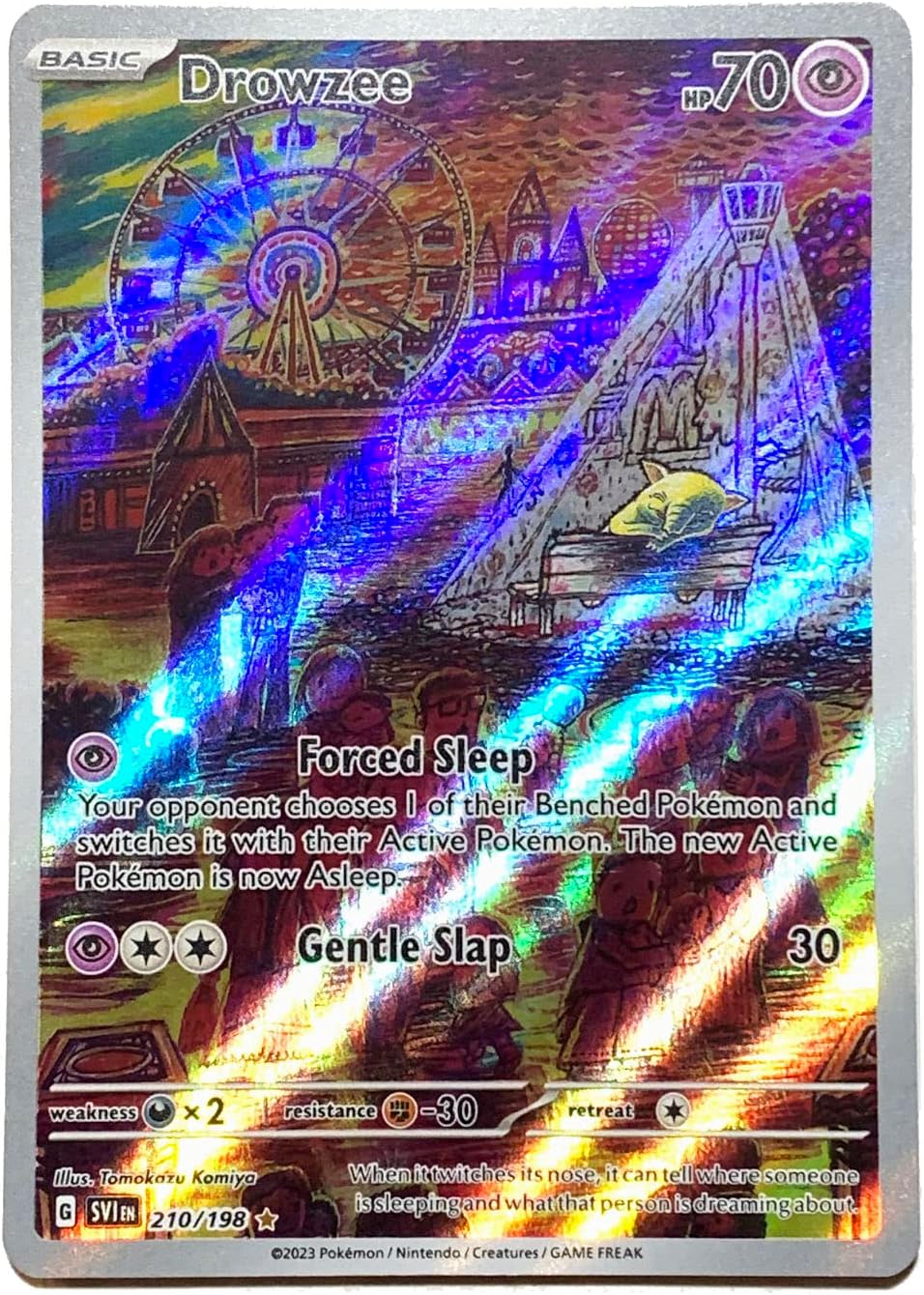 Pokemon - Drowzee 210/198 - Scarlet & Violet - Illustrator Rare - Holo Full Art