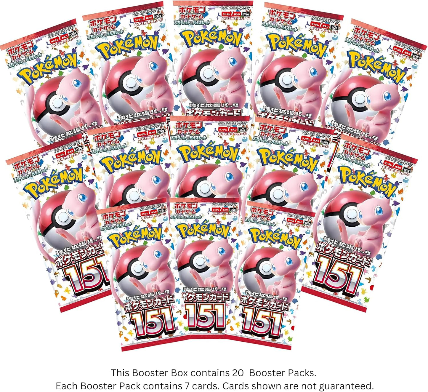 Japanese 151 Pokemon Booster Box (20 Packs) | Scarlet & Violet Set | Pokémon Trading Cards | 20 Booster Packs | TCYM Authenticated | Pokemon TCG Pack | Japanese Pokemon 151