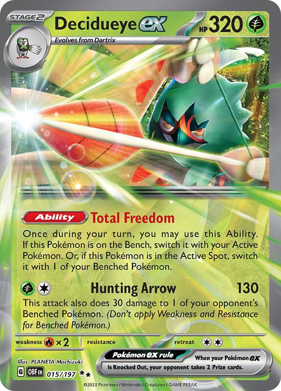 Decidueye ex Double Rare 015/197 Obsidian Flames