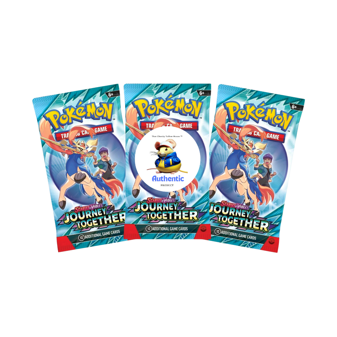 Journey Together Pokemon Booster Packs x 3 | Scarlet & Violet Set | Pokémon Trading Cards in Booster Packs | TCYM Authenticated | Pokémon TCG Pack | Pokemon Journey Together