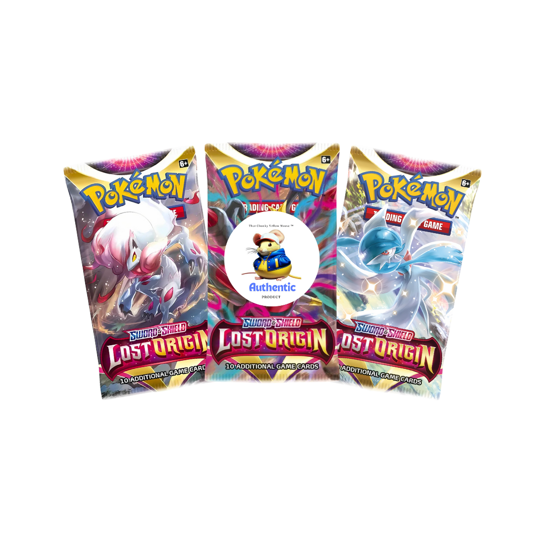 Lost Origins Pokemon Booster Packs Triple Pack | Trading Cards | 3 x Lost Origin Booster Packs | TCYM Authentication | 3 x Card Packets from Pokemon Booster Box |