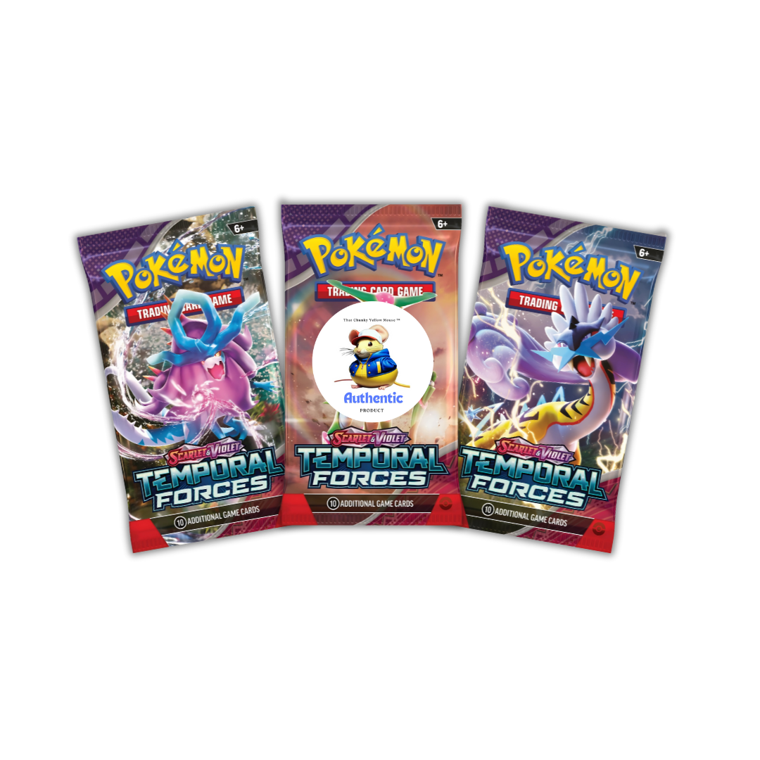 Temporal Forces Pokemon Booster Packs x 3 | Scarlet & Violet Set | Pokémon Trading Cards in Booster Packs | TCYM Authenticated | Pokémon TCG Pack | Pokemon Temporal Forces