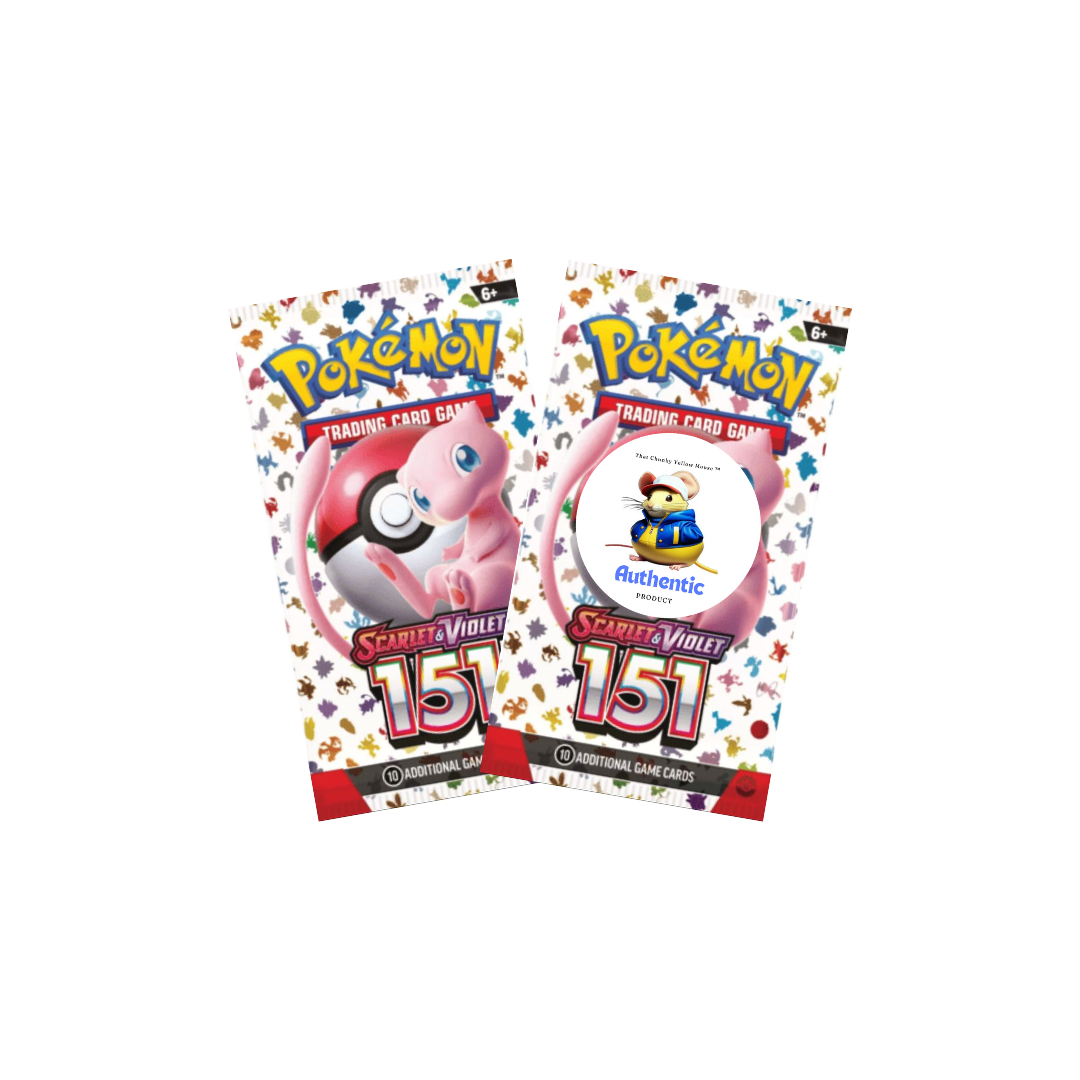 151 Pokemon Booster Packs x 2 | Scarlet & Violet Set | Pokémon Trading Cards in Booster Packs | TCYM Authenticated | Pokémon TCG Pack | Pokemon 151