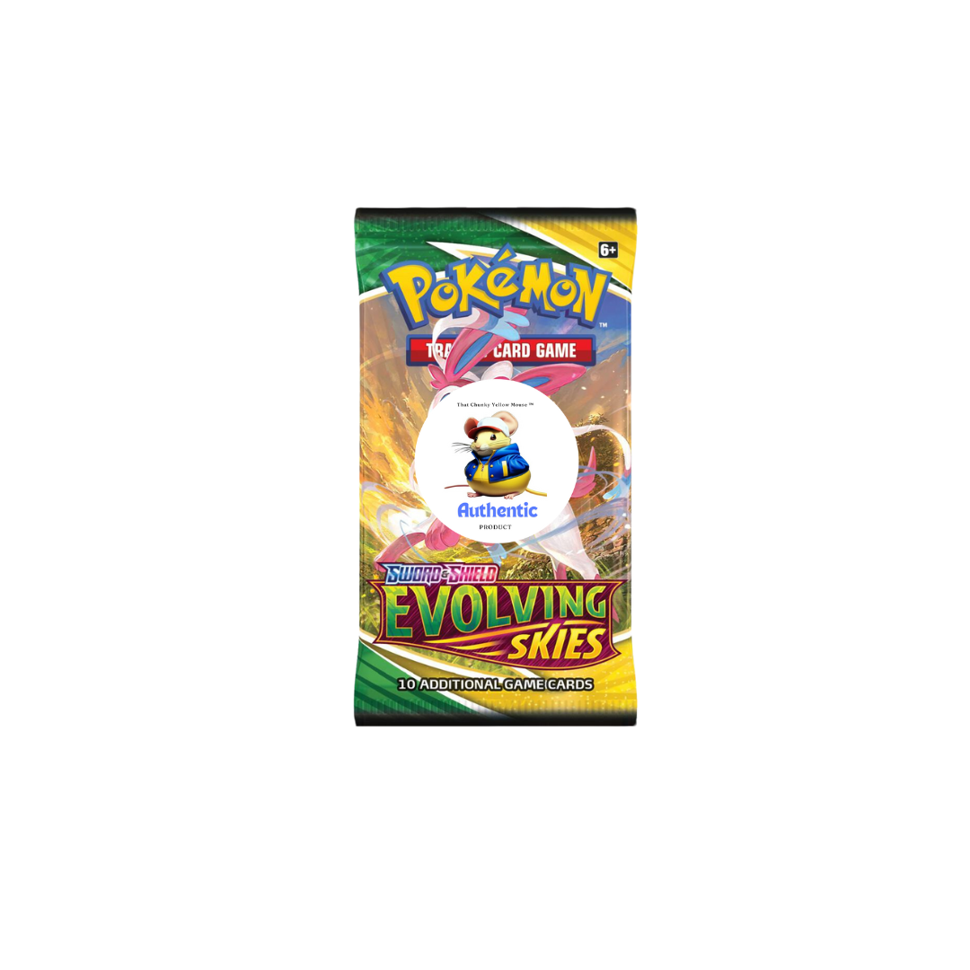 Evolving Skies Pokemon Booster Pack | Sword and Shield Set | Pokémon Trading Cards in Booster Packs | TCYM Authenticated | Pokémon TCG Pack | Pokemon Evolving Skies