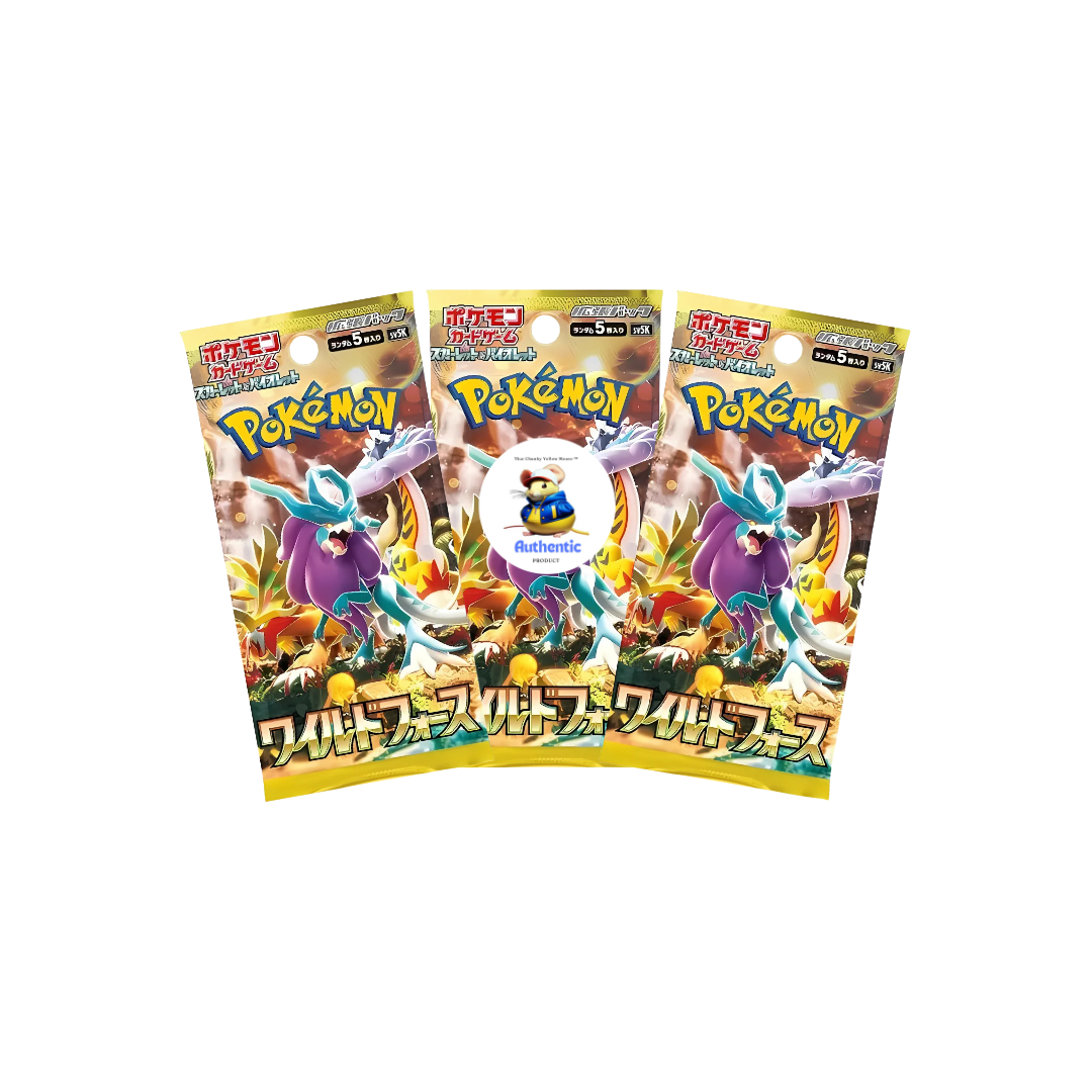 3 x Wild Force Japanese Pokemon Booster Packs