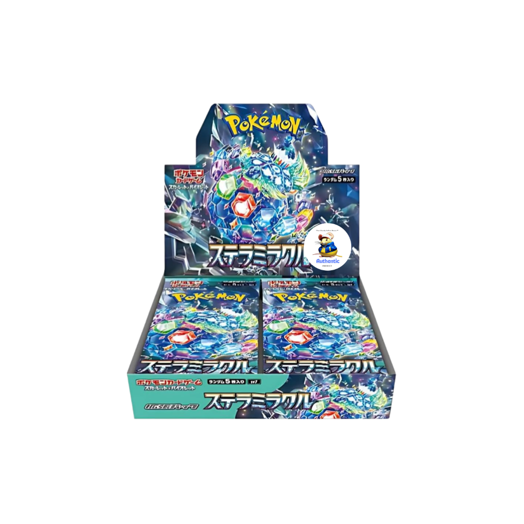 Stellar Miracle Pokemon Booster Box (30 Packs) | Scarlet & Violet Set | Pokémon Trading Cards | 30 Booster Packs | TCYM Authenticated | Pokemon TCG Pack | Japanese Stellar Crown |