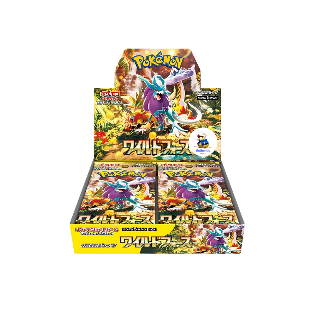 Wild Force Japanese Pokemon Booster Box (30 Packs) | Scarlet & Violet Set | Pokémon Trading Cards | 30 Booster Packs | TCYM Authenticated | Pokemon TCG Pack | Japanese Temporal Forces |