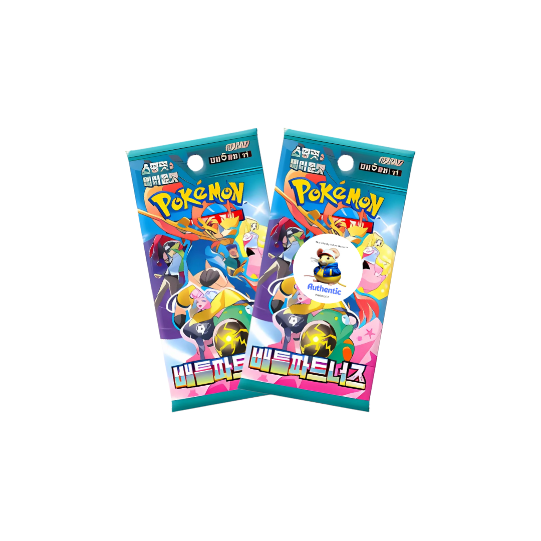 Pokemon Journey Together Korean Booster Packs | 2 x Authentic Pokemon Cards Pack | Korean Version of Battle Partners Booster Packs | TYCM Authentication | Collectible Pokémon TCG Gift