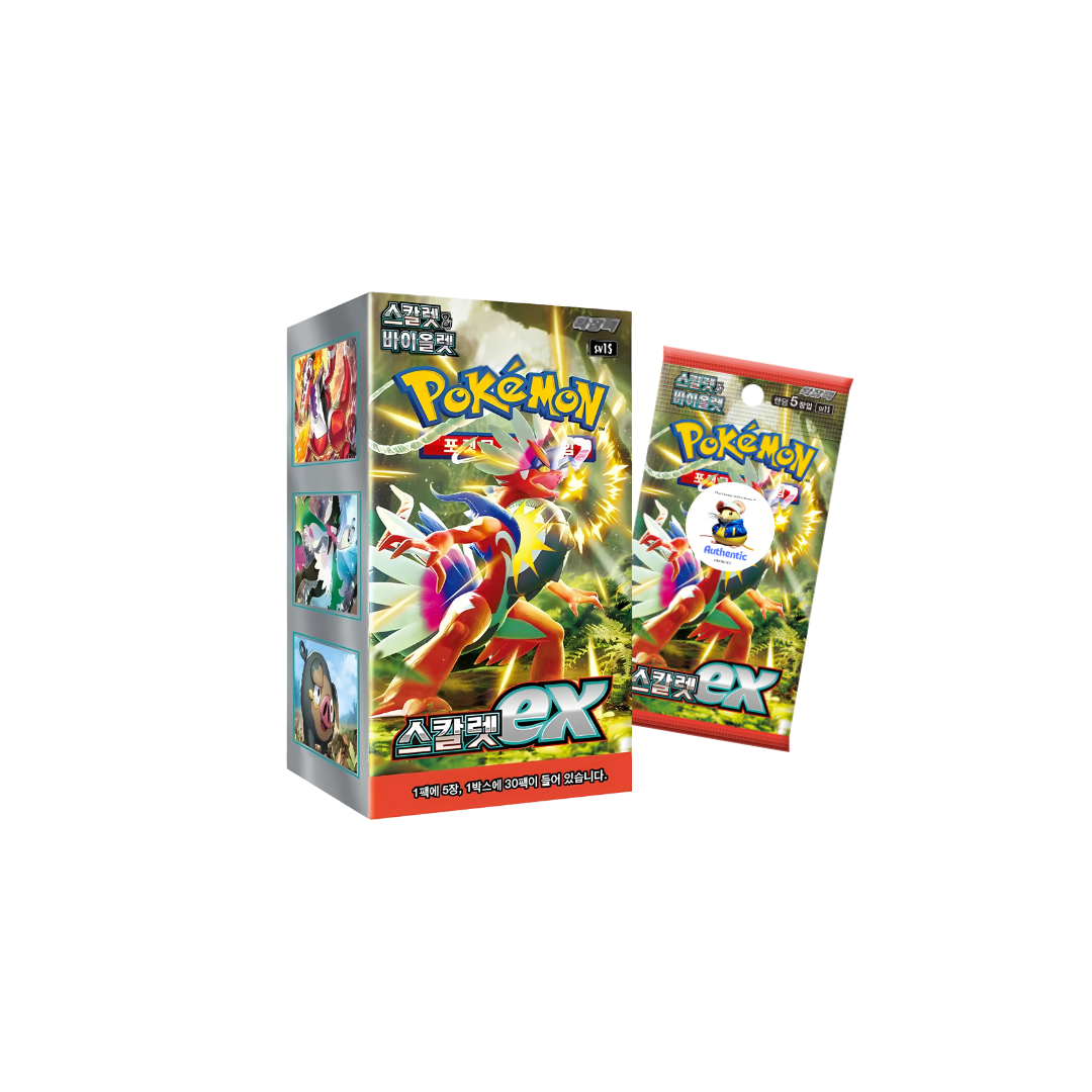 Korean Scarlet and Violet Pokemon Booster Box | 30 x Korean Scarlet Booster Packs | 30 x Pokémon Card Pack | Pokémon TCG Packs | TCYM Authenticated