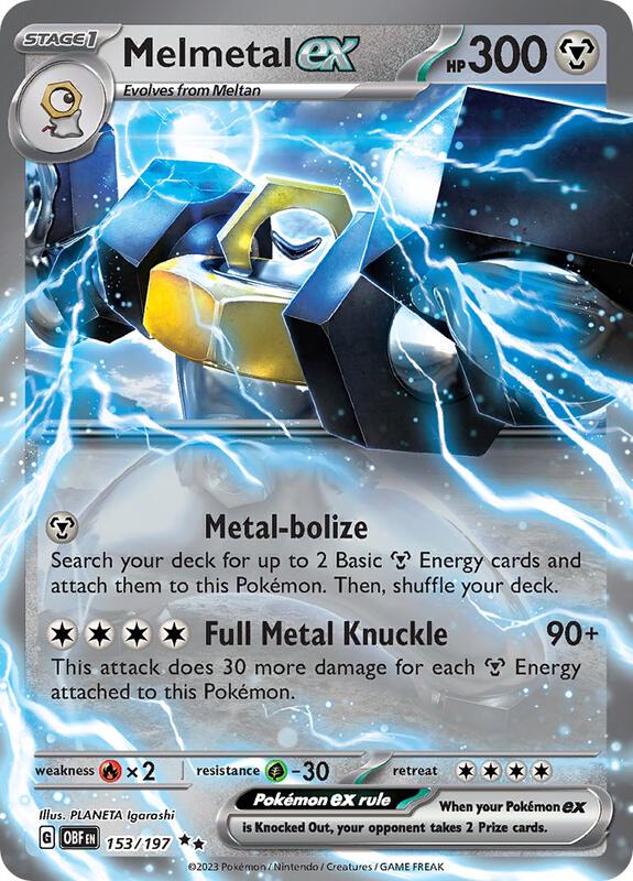 Melmetal ex Double Rare 153/197 Obsidian Flames