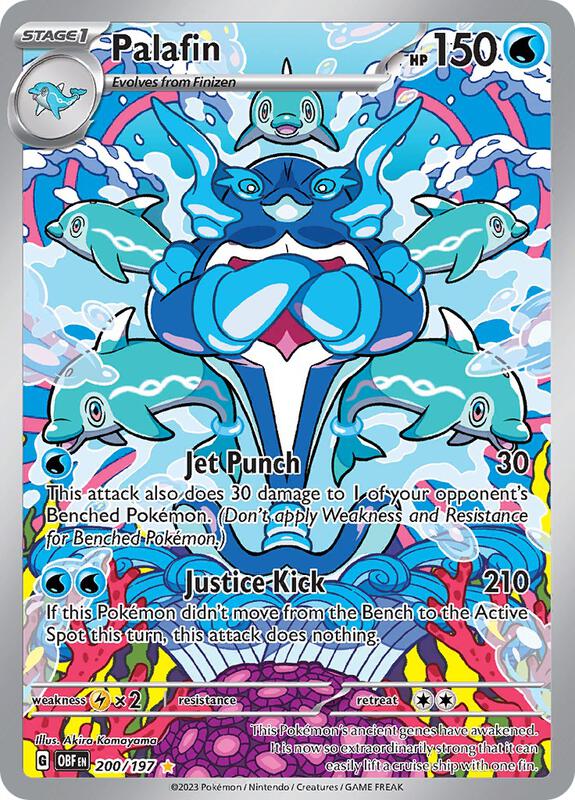 Palafin Illustration Rare 200/197 Obsidian Flames