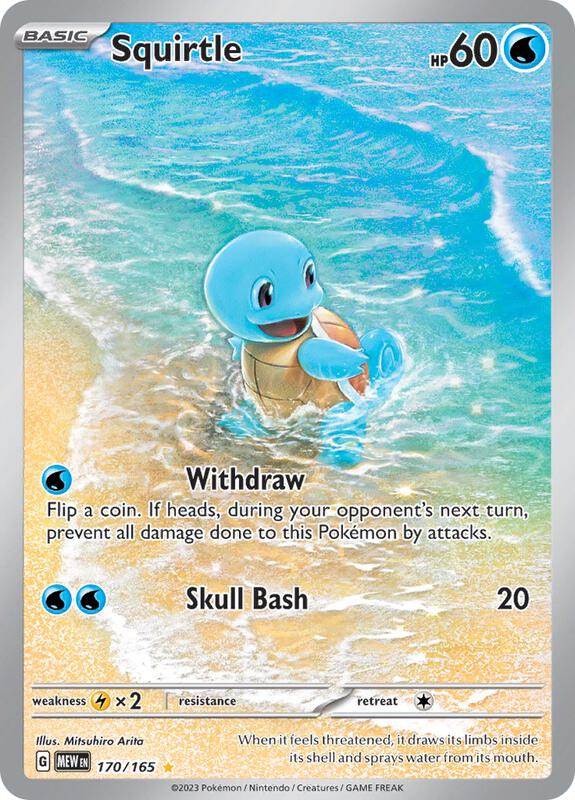 Squirtle Illustration Rare 170/165 Scarlet & Violet 151