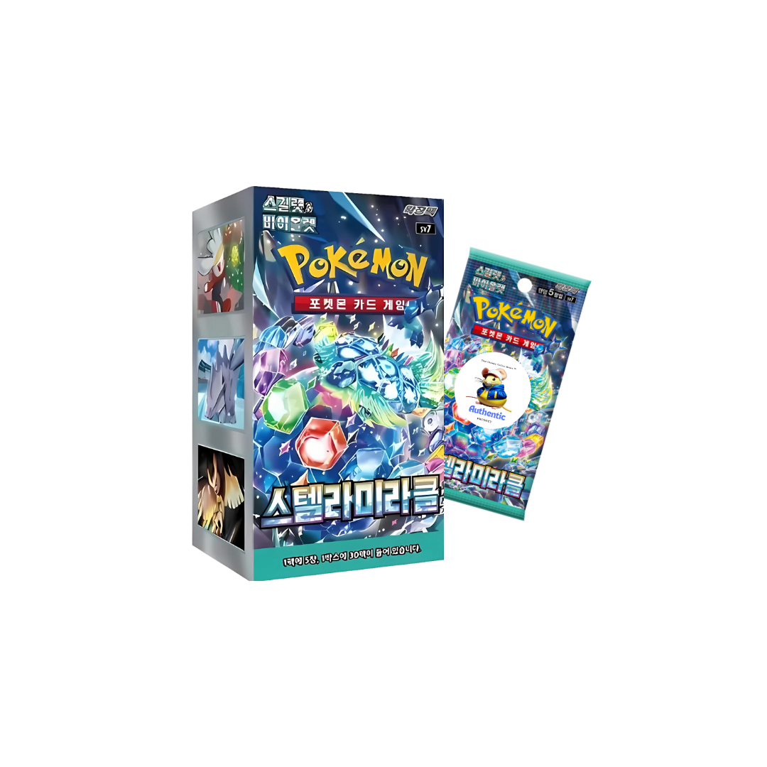 Korean Stellar Crown Pokémon Booster Box | 30 x Korean Stellar Miracle Booster Box | 30 x Card Packs | Pokemon TCG Pack | TCYM Authenticated |