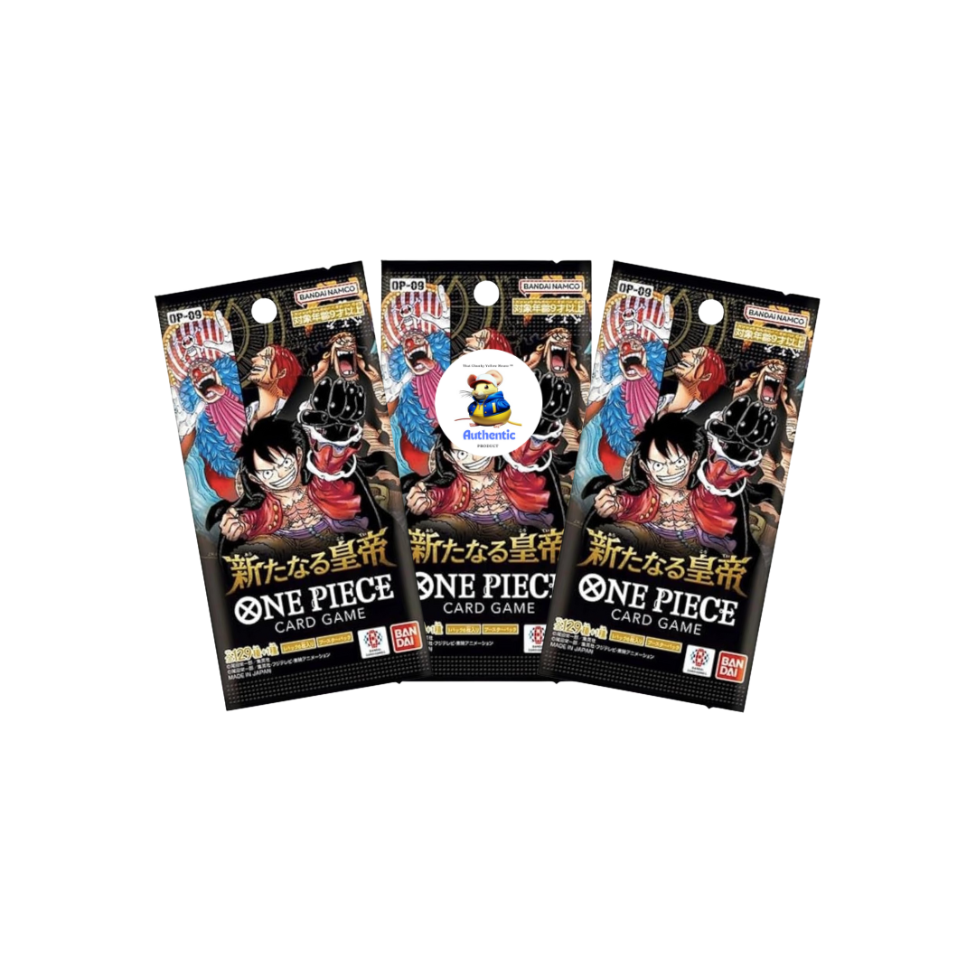 3 x One Piece Booster Packs OP-9 | New World | Trading Cards Booster Packs | One Piece Merch | Authentic Product | TCYM Verification Sticker | One Piece Cards Games Enthusiasts |