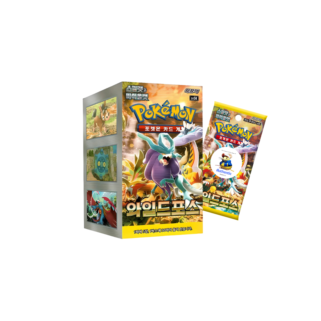 Korean Temporal Forces Pokémon Booster Box | 30 x Korean Wild Forces Booster Box | 30 x Card Packs | Pokemon TCG Pack | TCYM Authenticated |