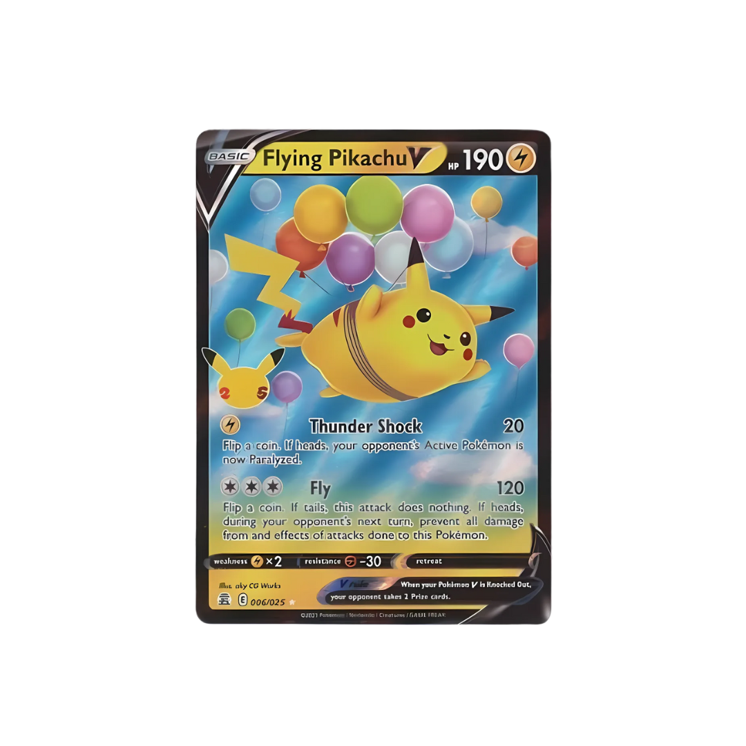 Pokemon Single Card FLYING PIKACHU V 006/025 CELEBRATIONS