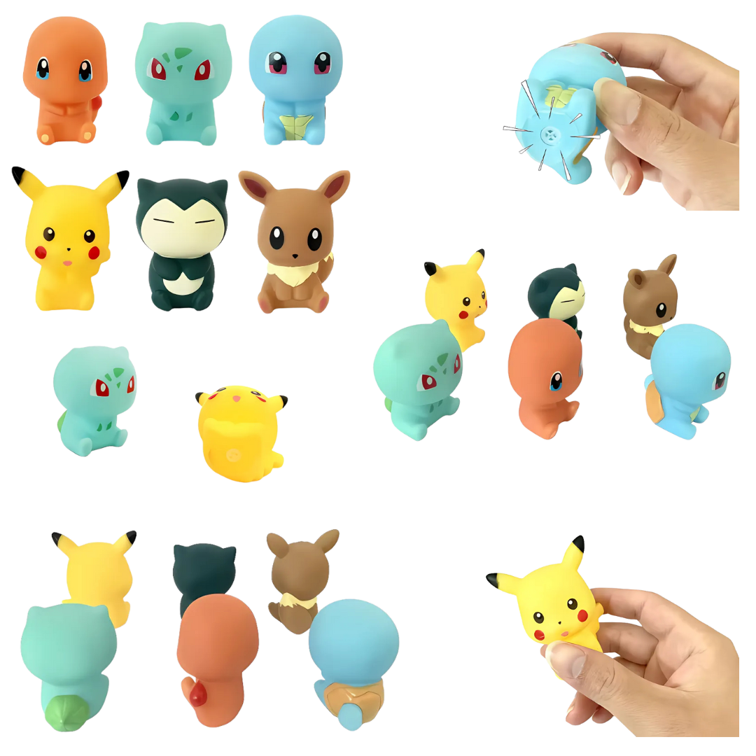 Pokemon Bath Toys | 6 Unique Pokemon Toys | Toddler Bath Toys | Baby Bath Toys | Swimming Pool Toys | Bath Toy | Travel Toys | Water Toys | Pokemon Figures | Kids Bath Toys | Water Play Toys