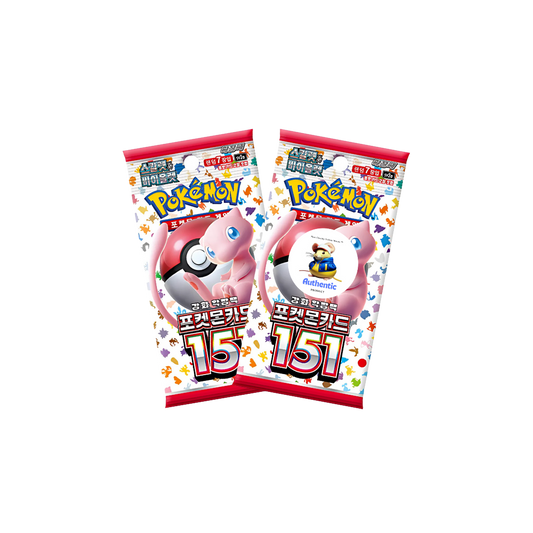 Pokemon 151 TCG Korean Booster Packs | 2 x Authentic Pokemon Cards Pack | Korean Language Pokemon 151 Trading Card Game Set | TYCM Pouch | Collectible Pokémon TCG Gift for Boys |