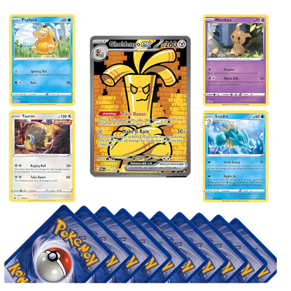 Pokemon Card Mystery Packs including Rares, Holos and V, VMAX, EX Pokemon Cards + That Chunky Yellow Mouse ™ Pouch (10 Pokémon Cards 3 Shiny Cards + 1 Special Pokémon Card)