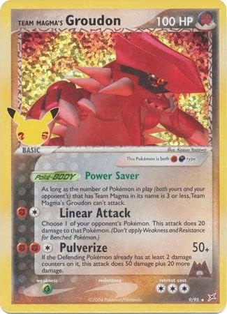 The Pokemon Company International Pokemon Single Card TEAM MAGMA'S GROUDON Celebrations CLASSIC COLLECTION, Multicolored