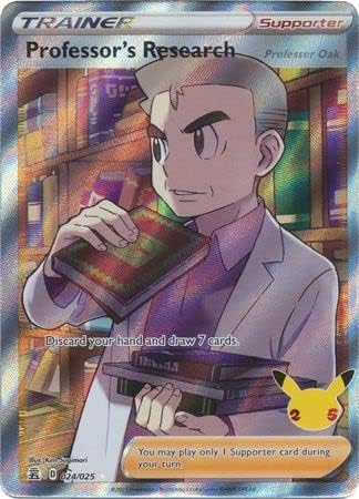 Pokemon Single Card PROFESSOR'S RESEARCH 024/025 Full Art CELEBRATIONS