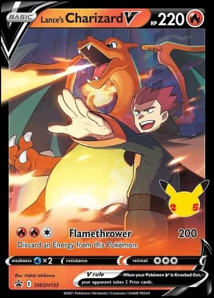 Pokemon Lance's Charizard SWSH133 - Black Star Promo - Celebration Card - Holo Foil