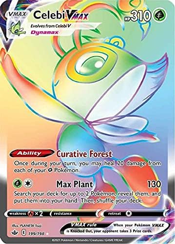 Pokémon - Celebi VMAX - 199/198 - Secret Rare - Single Card - Sword & Shield - Chilling Reign - 1