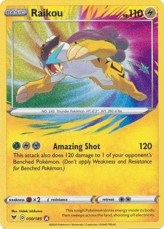 Pokemon RAIKOU 50/185 Amazing Rare VIVID VOLTAGE