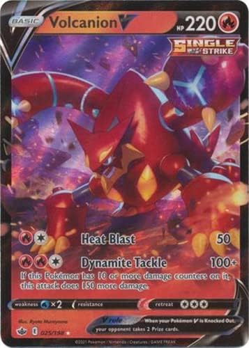 Pokémon Volcanion V - 025/198 - Ultra Rare - Sword & Shield - Chilling Reign - Collectible Card - 1
