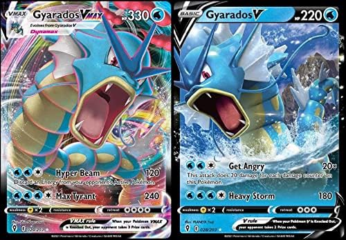 Generic Gyarados V & Vmax Card Lot - Evolving Skies 028/203 & 029/203 - Ultra Rare 2 Card Set