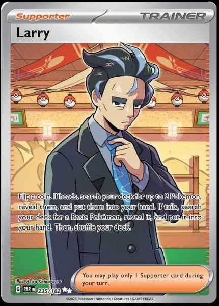 Pokemon - Larry 235/182 - Paradox Rift - Full Art - Ultra Rare - Single Card