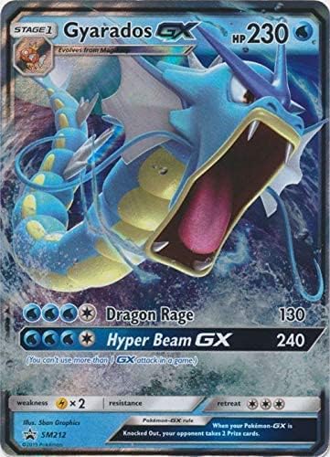 Pokémon Gyarados GX Trading Card - SM212 - SM Black Star Promo - Hidden Fates - 1 Piece